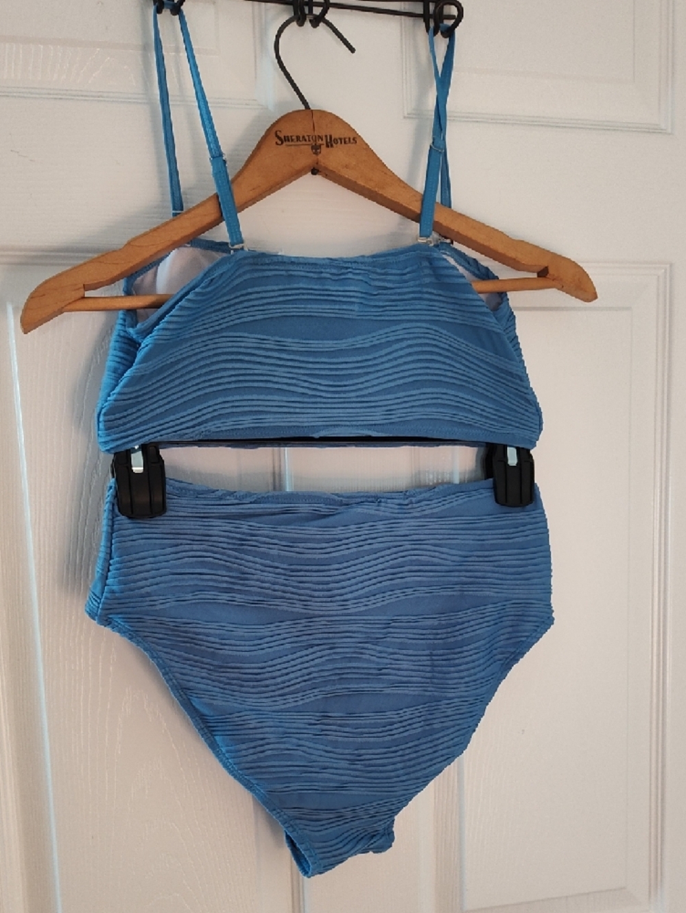 Source Unknown Blue Ribbed Two-Piece Bikini Set - Picture 2 of 5